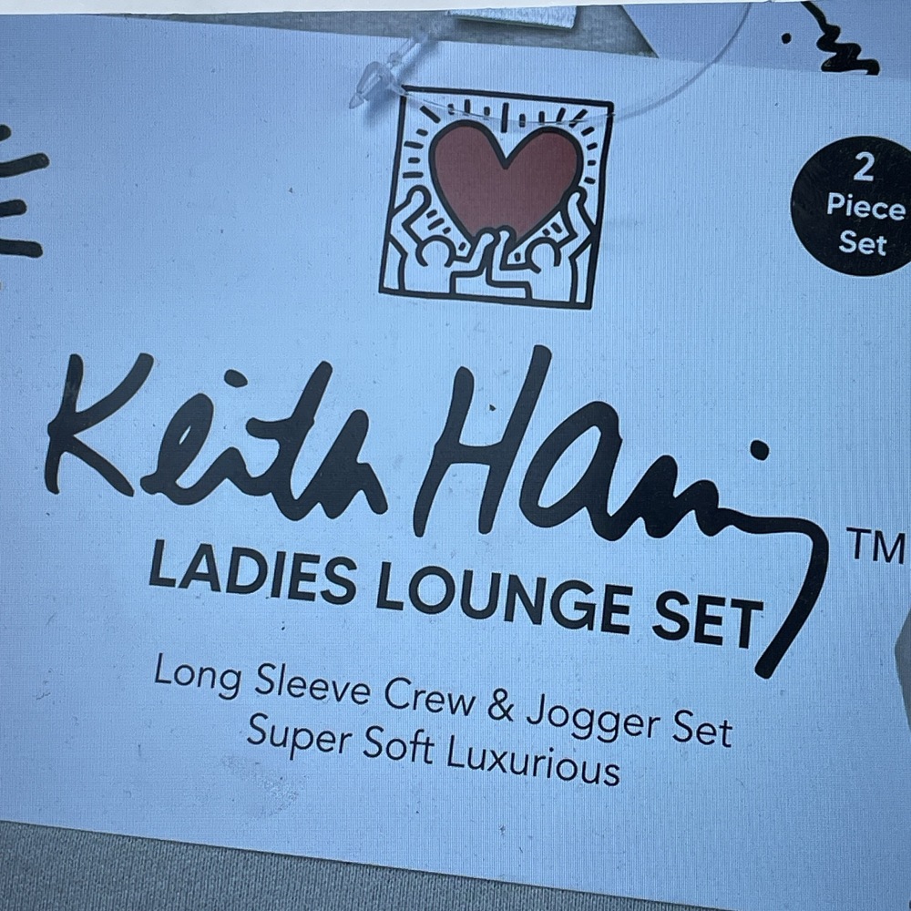 Keith Haring Women's XXL Lounge Set White e0257 - Picture 3 of 4